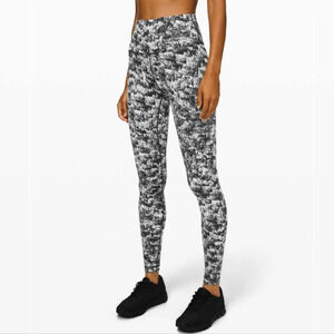 Lululemon Wunder Under High-RiseTight 28" *Luxtreme -Misted Jacquard Black White
